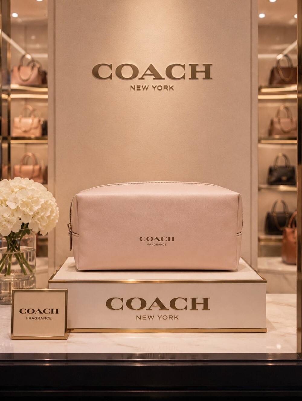 Coach Pink Cosmetic Pouch